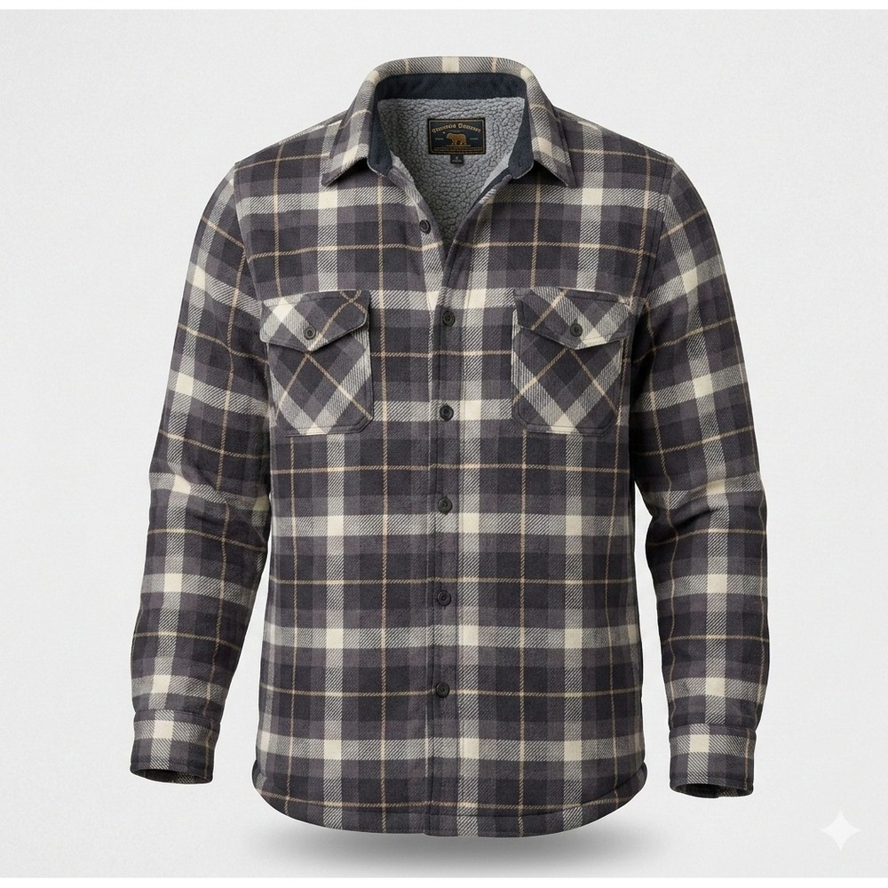 Freedom Foundry‎ Men's Sherpa Lined Flannel Plaid Button Up Shirt. Size XL